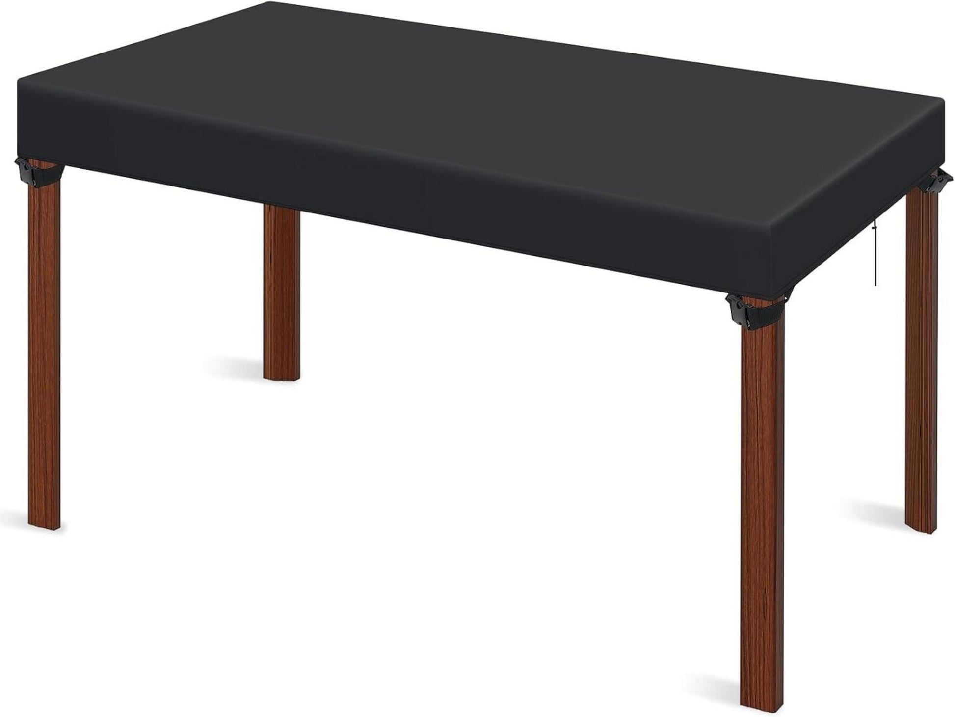 Gartentisch Abdeckung 150x90x15cm Wasserdicht Schwarz Oxford Gewebe