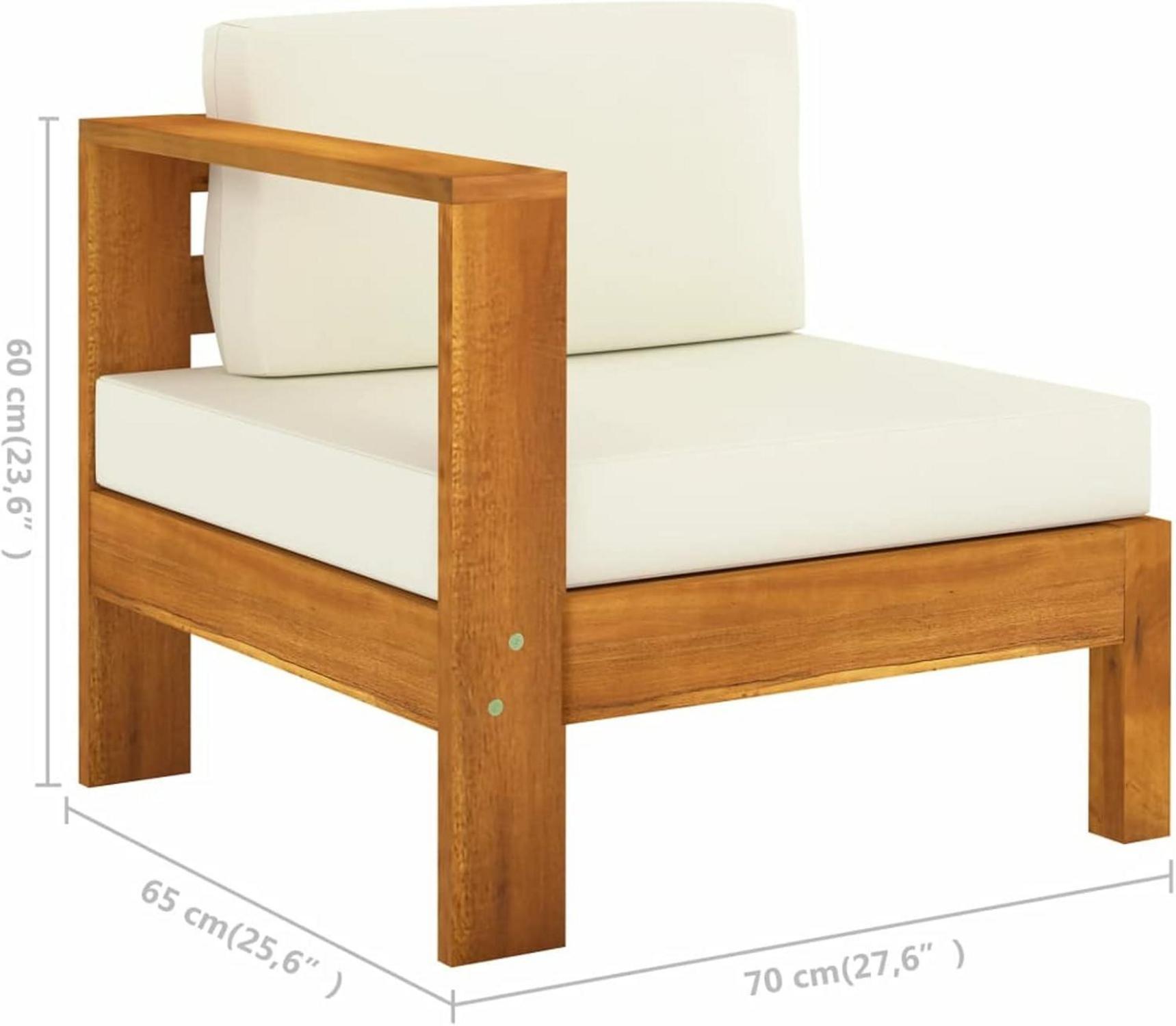 Gartenmöbel-Set Holz Lounge Ecksofa 7-tlg Akazie Terrasse Loungemöbel