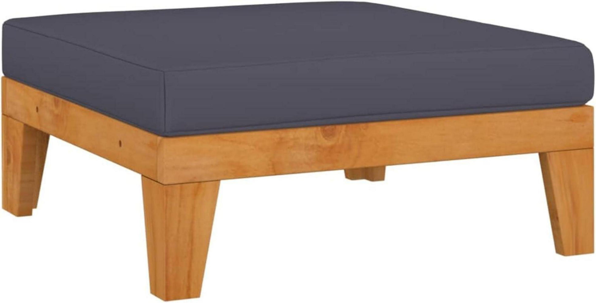 Gartenmöbel Set Holz Lounge Ecksofa Sitzgruppe Akazie Dunkelgrau 7tlg