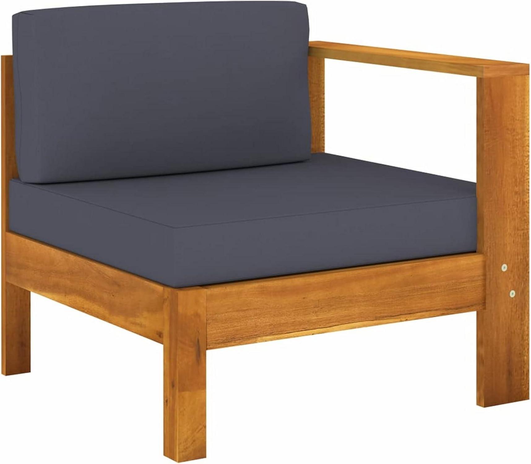 Faroom Gartenmöbel Set Holz Ecksofa Lounge 5-TLG-Type-2 Dunkelgrau