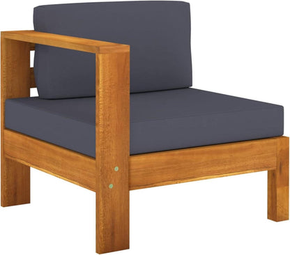Gartenmöbel Set Holz Ecksofa Akazie Garten Lounge 5-TLG-Type-2
