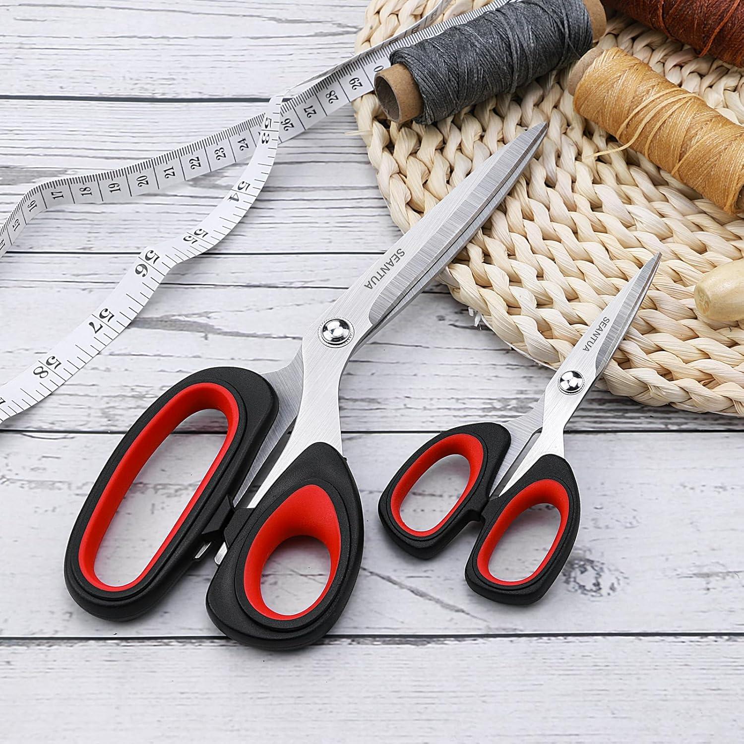 Nähschere Set, Hochwertige Edelstahl Stoffschere, 23cm+13cm