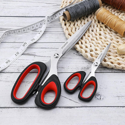 Nähschere Set, Hochwertige Edelstahl Stoffschere, 23cm+13cm