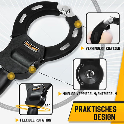 AMZLOCK E Scooter Schloss 8mm Kettenschloss für Elektroscooter & Fahrrad