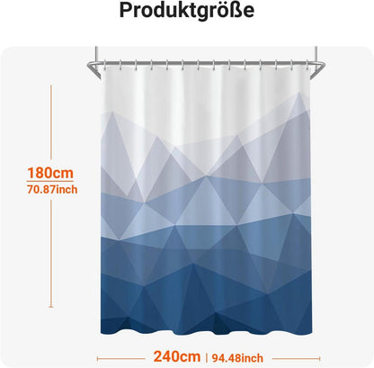 Duschvorhang Geometrischer Verlauf 240x180 cm Wasserabweisend