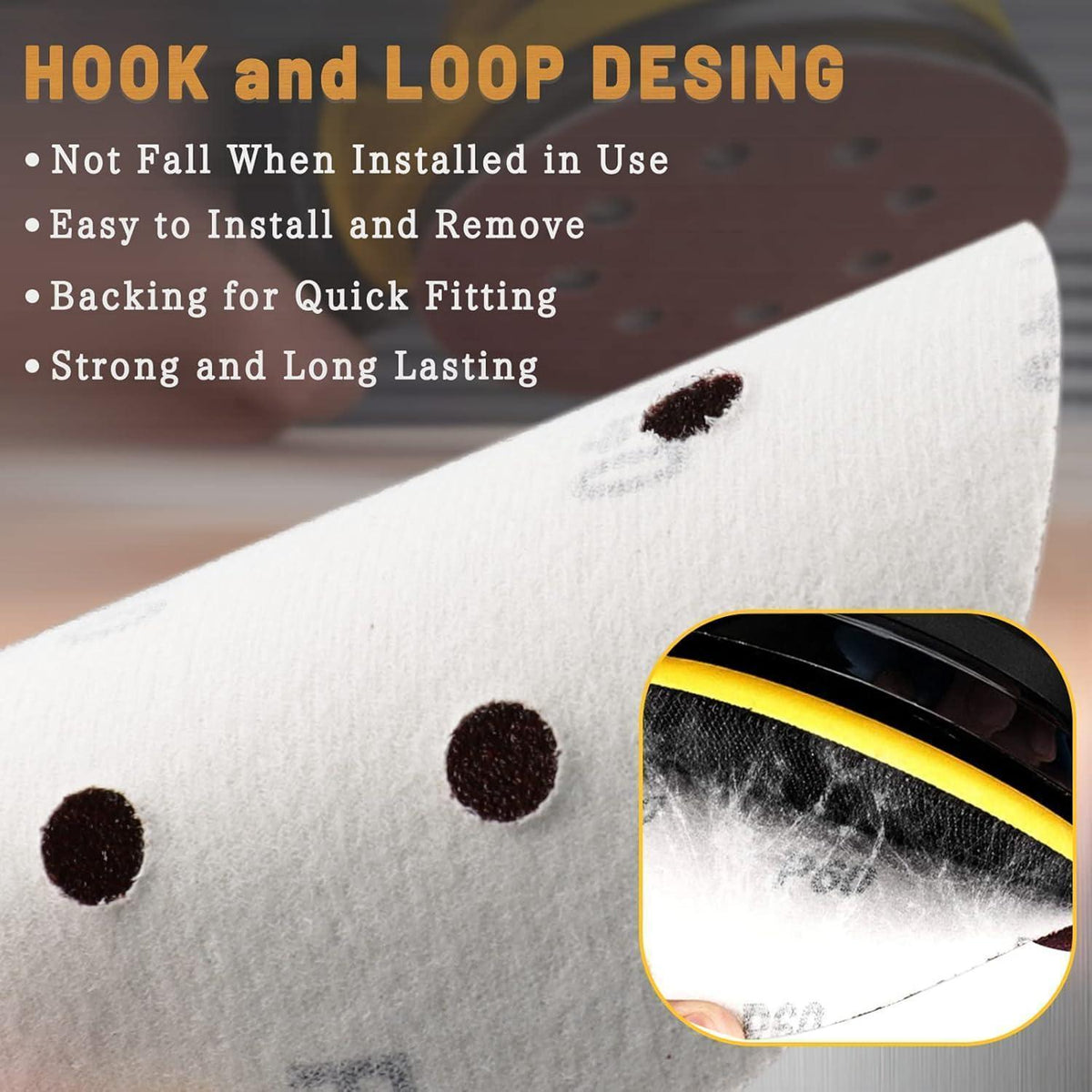 Schleifpapier 150mm Klett 120 Körnung 50 Stück für Exzenterschleifer