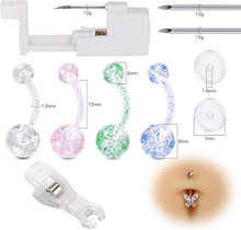 Bauchnabelpiercing Nadeln Pistole Set für Lippe Zunge Ohr