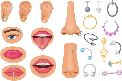 Professionelles Einweg Body Piercing Set Nadeln Pistole Kit