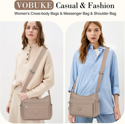 VOBUKE Umhängetasche Damen Nylon Wasserdicht
