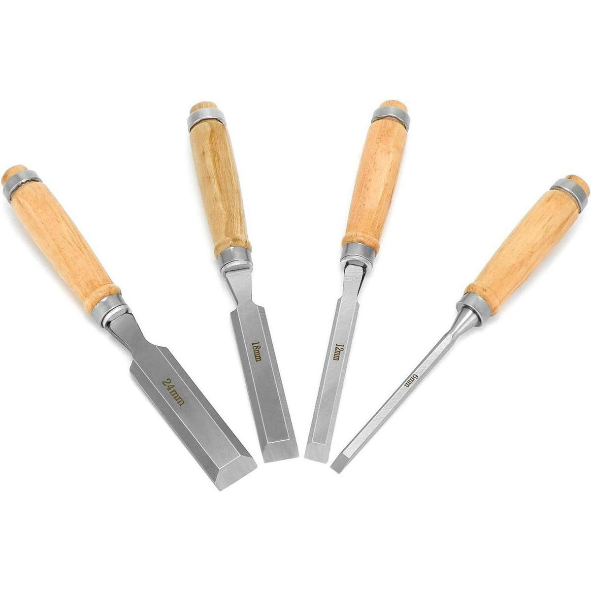 4tlg. Stechbeitel Set Holzbearbeitung – Scharfes Eisen 6-24mm