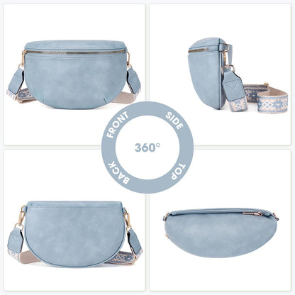 Kleine Damen Umhängetasche RFID Crossbody Bag Veganes Leder