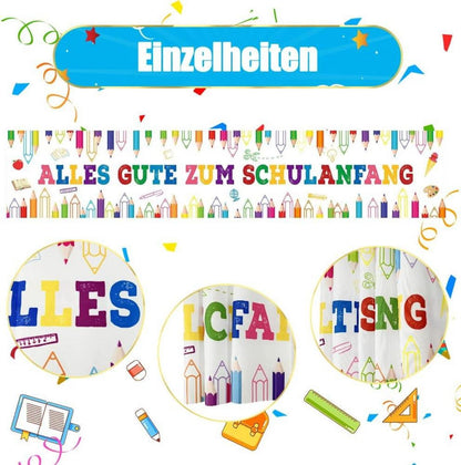 Tischläufer Einschulung Schulanfang Deko Mädchen Junge 180x35cm