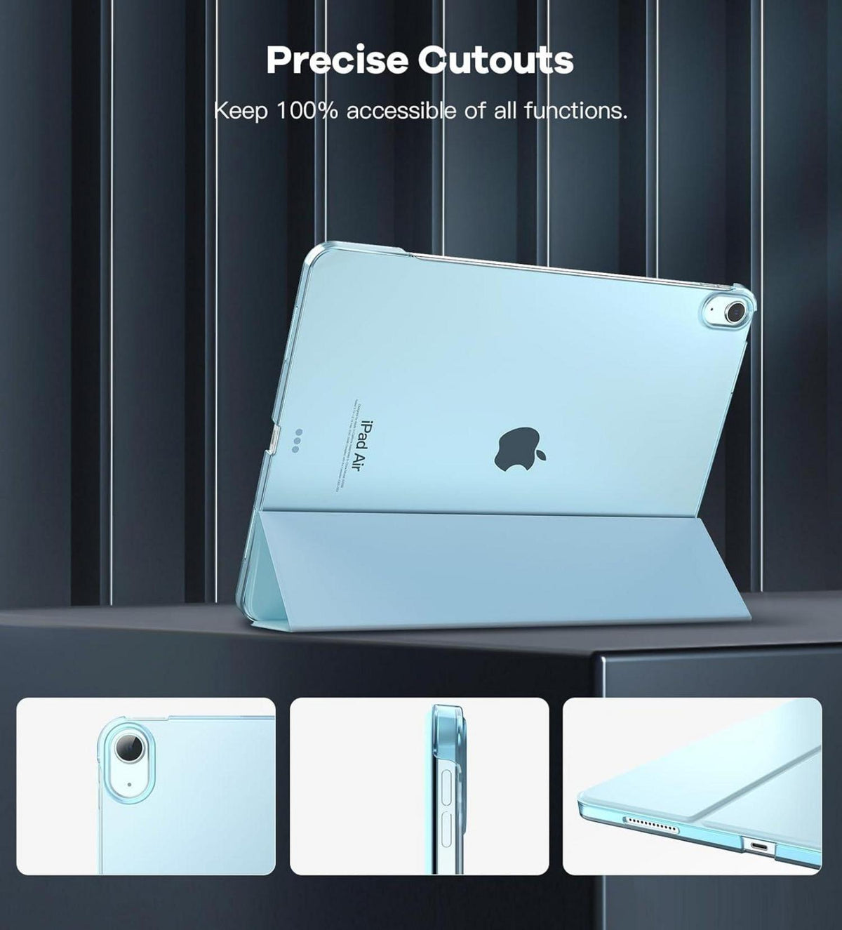 iPad Air 13 Hülle M2 2024 Unterstützt Touch ID, Schlanke Auto