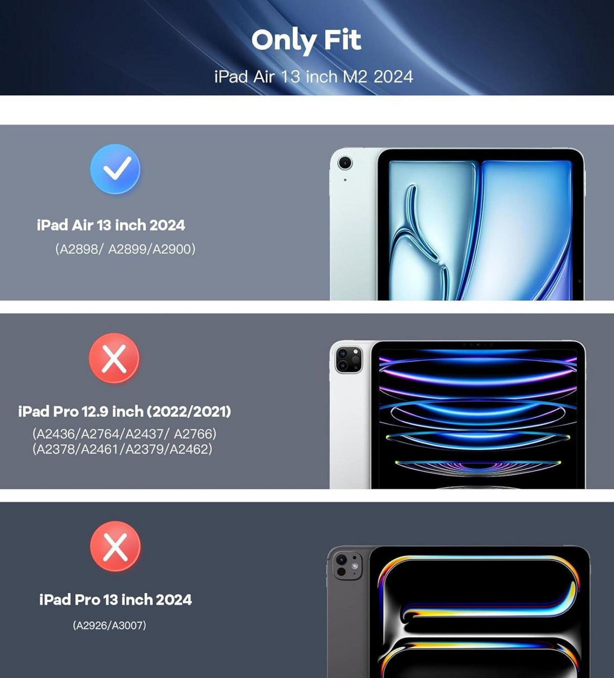 TiMOVO iPad Air 13 Hülle M2 2024 - Schlanke Schutzhülle
