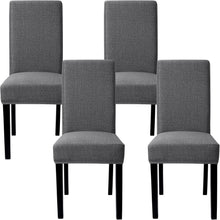 Stuhlhussen 4er Set Stretch Abnehmbar Waschbar Schwarz