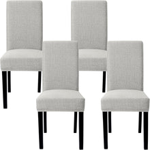 Stuhlhussen 4er Set Stretch Abnehmbare Waschbar Beige&Grau