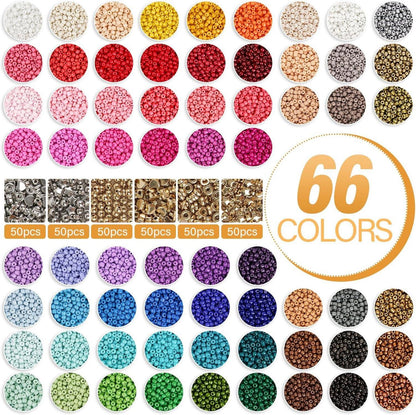 RUBY Perlen Set für Armbänder 3mm DIY Schmuck Pastell mit