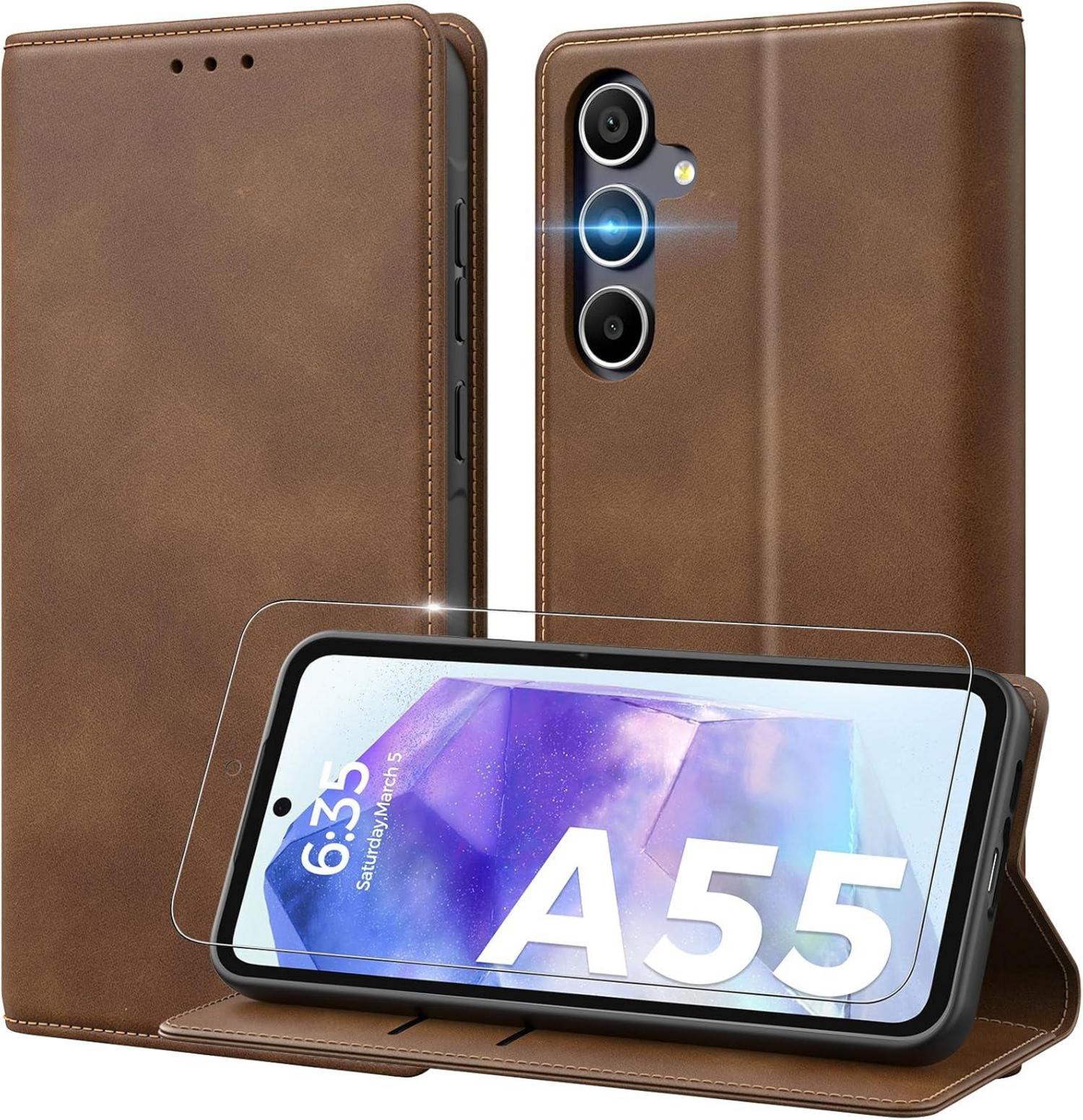 Samsung Galaxy A55 5G Handyhülle mit RFID Schutz und Standfunktion