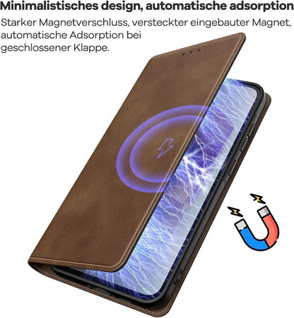 Samsung Galaxy A55 5G Hülle - RFID Schutz - Standfunktion - Hellbraun