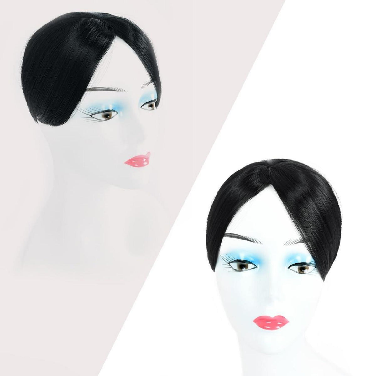 Haar Topper Schwarz – Synthetik Haarteil für mehr Volumen