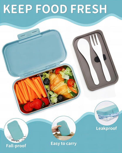 Kinder Lunchbox Edelstahl Bento Box 900ML Mädchen Blau