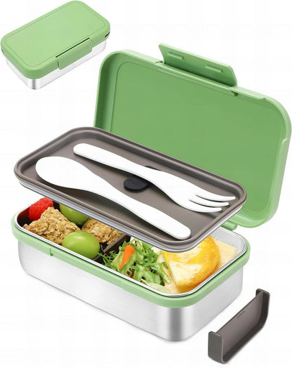 Kinder Brotdose Edelstahl Lunchbox Trennwände 900ML Snackbox
