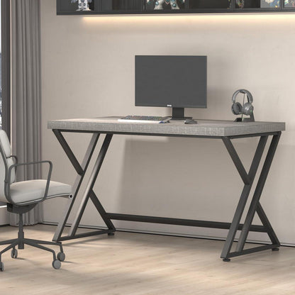 Moderner Mudmasa Computertisch 152x60x75.5 cm Weiß & Holz