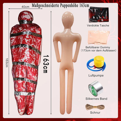 Halloween Deko Aufblasbare Leiche Garten Requisiten 2024 Rot