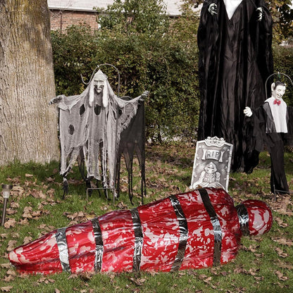 Halloween Deko Leichensack Requisiten Aufblasbar Gefälschte Leiche Rot 2024