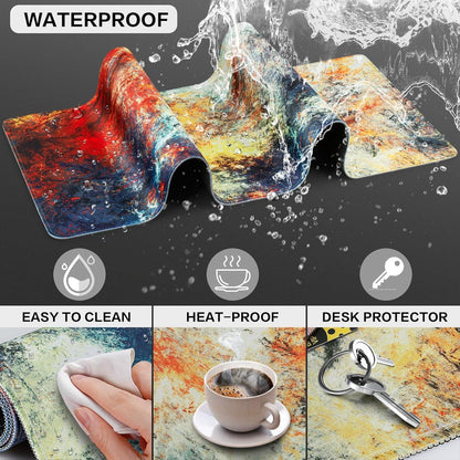 Gaming Mauspad XXL 900x400mm Wasserdicht Anti-Rutsch Vernähte Kanten