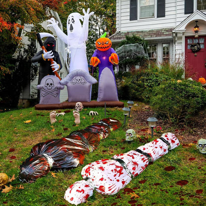 Halloween Deko Leichensack Weiß Aufblasbar Gefälschte Leiche 2024 Neu