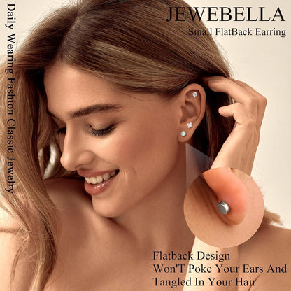 Hypoallergene Ohrstecker Set Opal Perle Zirkonia Damen Ohrringe