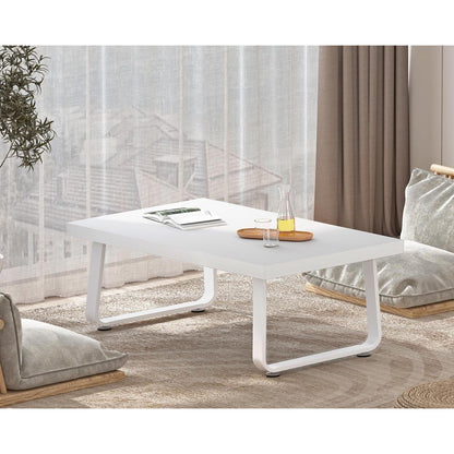 Mudmasa Couchtisch Weiß Holz Moderner Klein 100x55x46.5cm