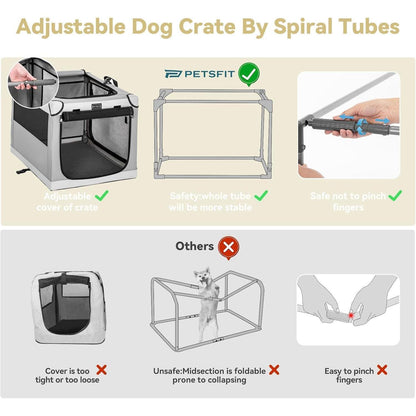 Faltbare Hundebox für Zuhause & Auto – Komfortabel & Sicher (L)