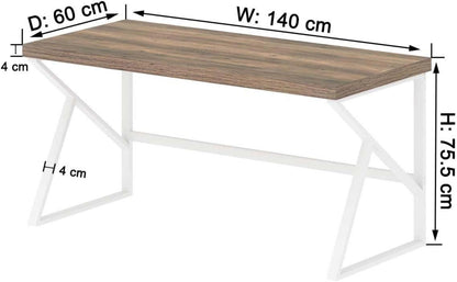 Schreibtisch PC Holz Bürotisch 140x60x75.5cm