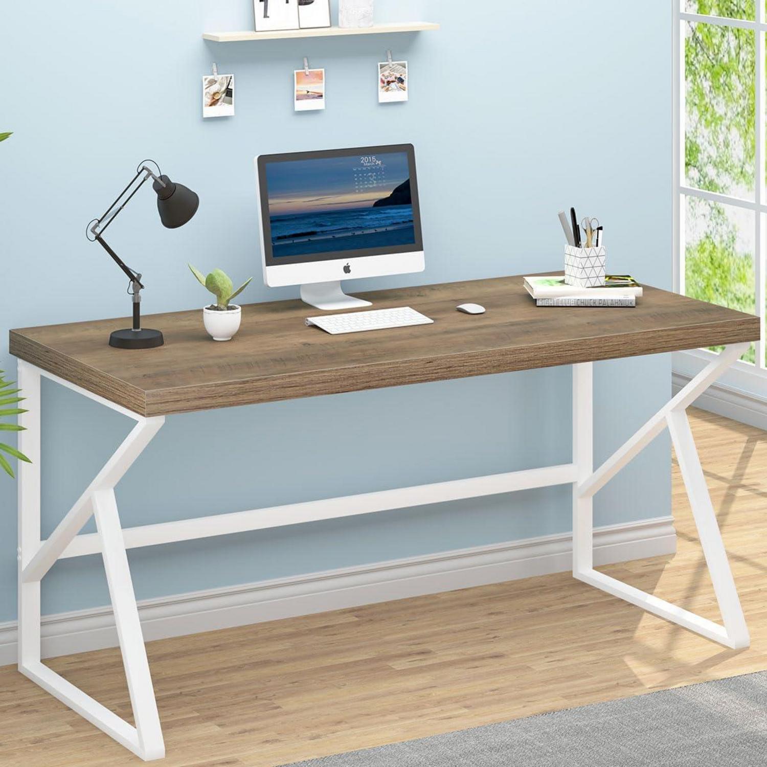 Schreibtisch Computertisch PC Tisch Bürotisch 140x60x75.5cm Holz