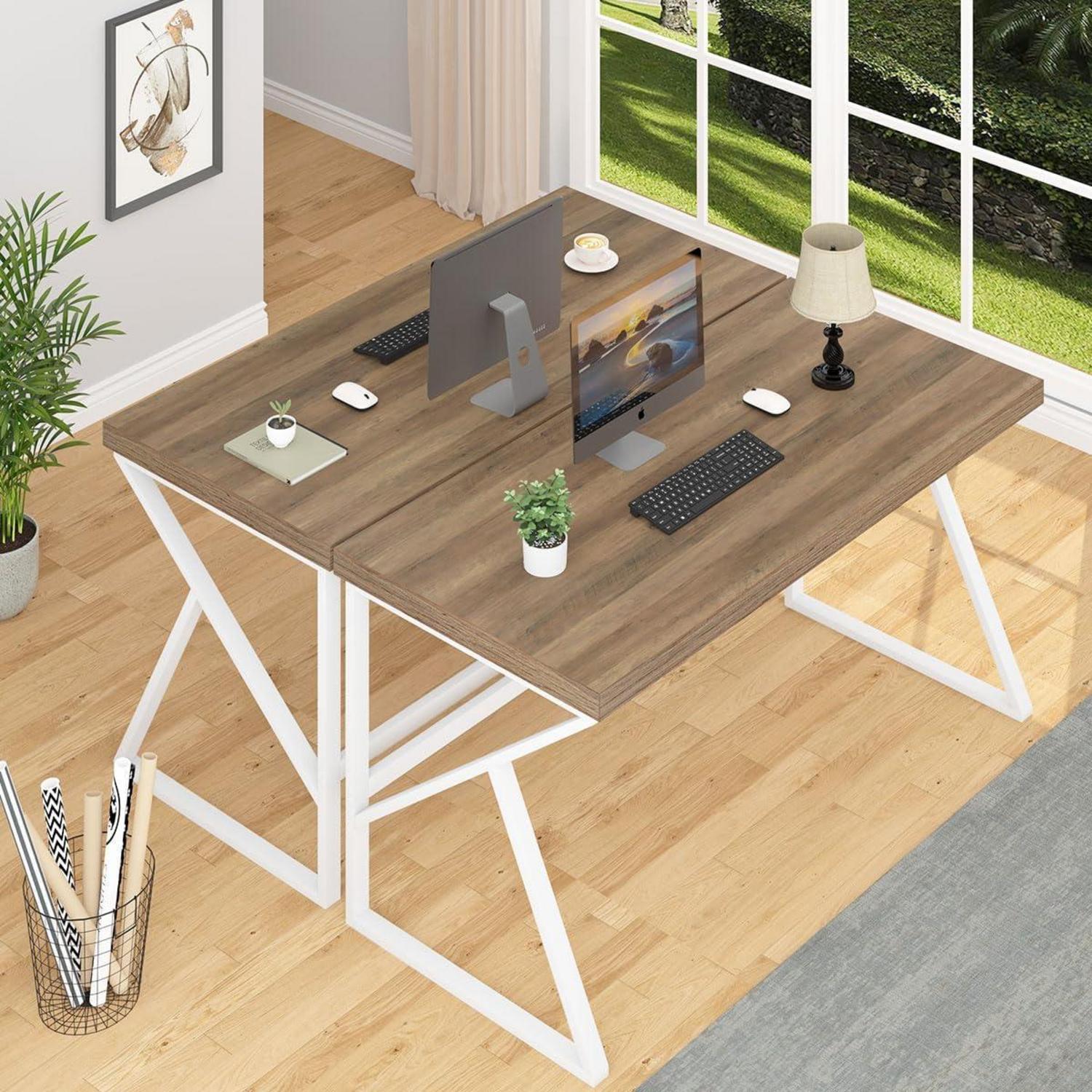 Schreibtisch Computertisch Modern Holz Bürotisch 140x60x75.5cm
