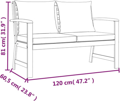 Festnight Gartenlounge Holz Ecklounge Sitzgruppe L-Form Outdoor Set