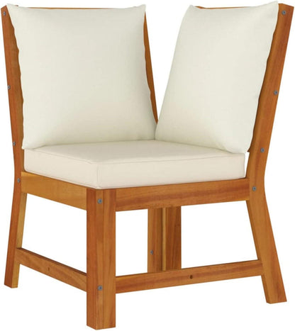 Gartenlounge Holz Ecklounge Sitzgruppe mit Esstisch Hocker Terrasse