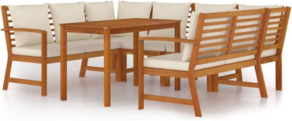 Festnight Gartenlounge Holz Ecklounge Sitzgruppe Lounge Set