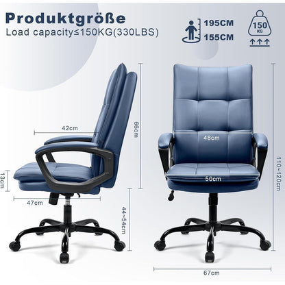 BASETBL Bürostuhl ergonomisch, Chefsessel PU
