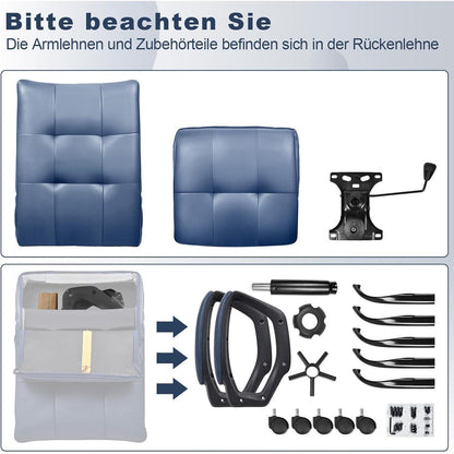 BASETBL Bürostuhl ergonomisch, Chefsessel PU