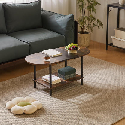 Couchtisch Ovaler Sofatisch Industrieller Beistelltisch Modern
