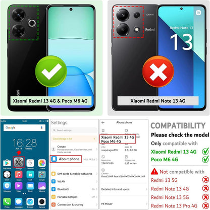 Xiaomi Redmi 13 4G / Poco M6 4G Handyhülle, Premium Leder