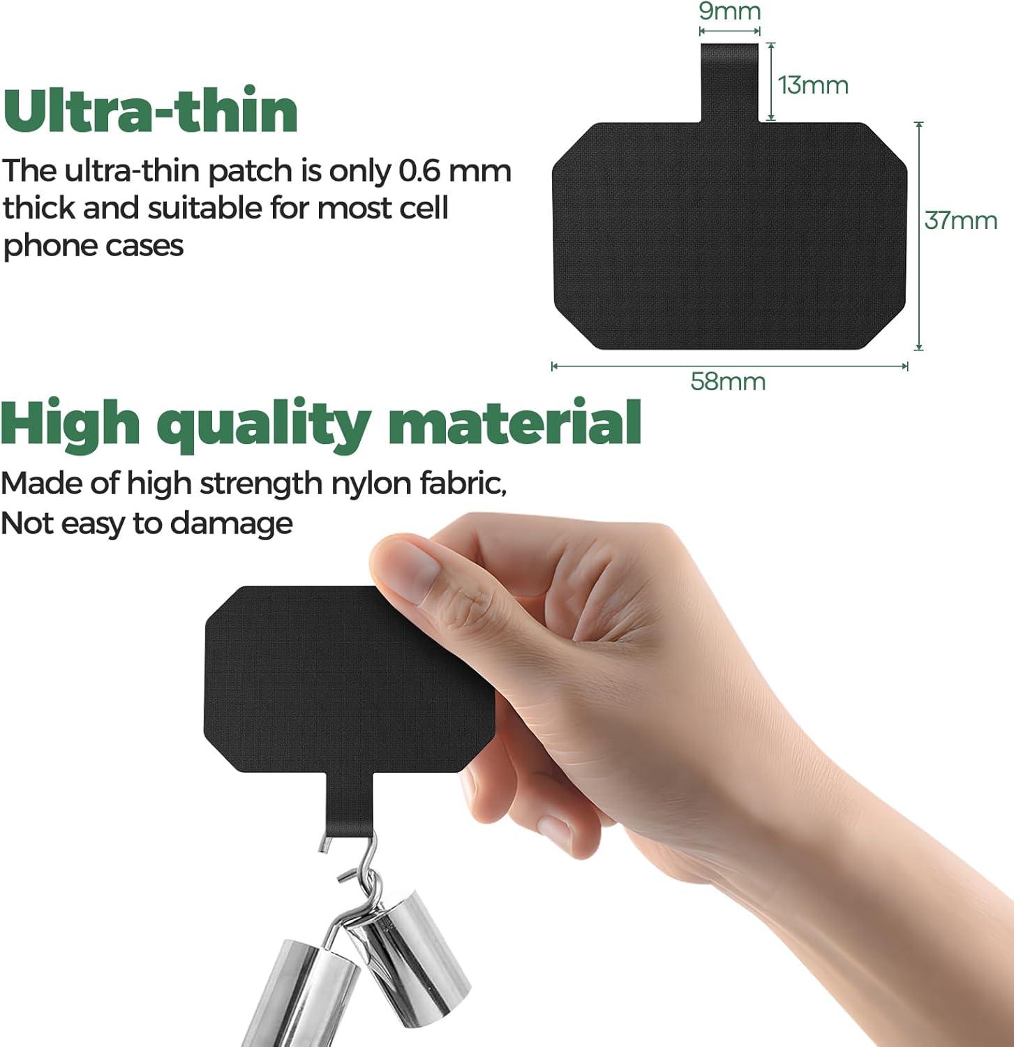 Caslord Handykette Universal 2 Stück Schwarz Smartphone Schlüsselband