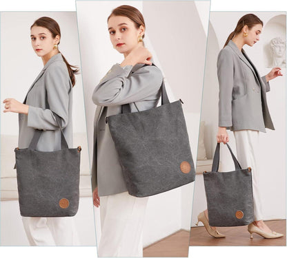 Damen Canvas Handtasche Schultertasche Multifunktionale
