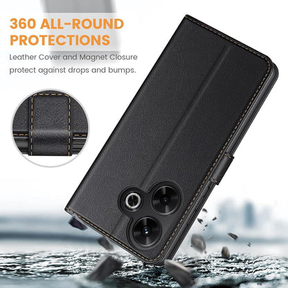 Handyhülle Xiaomi Redmi 13 4G/Poco M6 4G Schwarz Klapphülle
