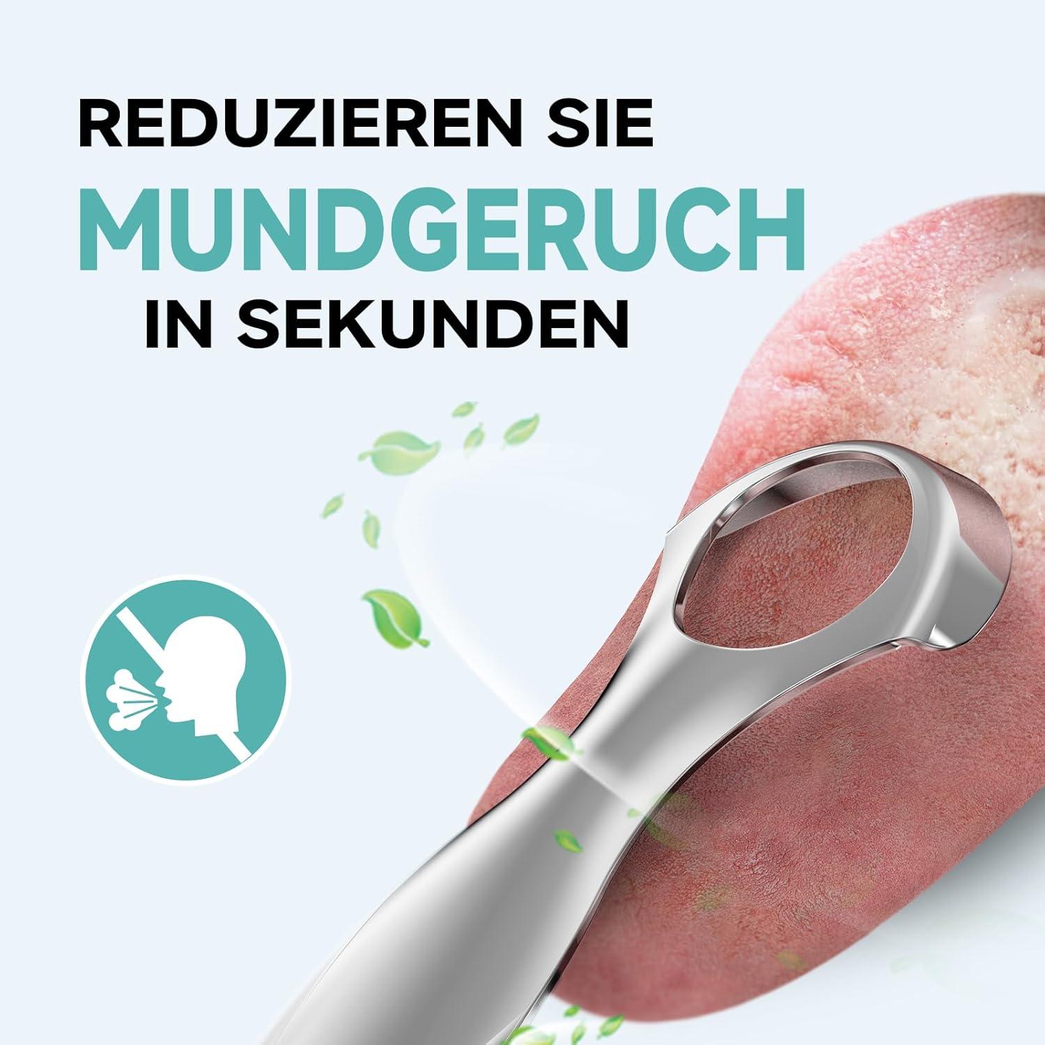Zungenschaber aus Edelstahl für effektive Mundhygiene