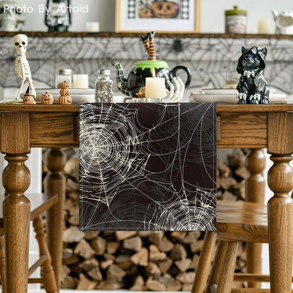 Schwarzer Halloween Tischläufer 40x140 cm - Herbst Dekor