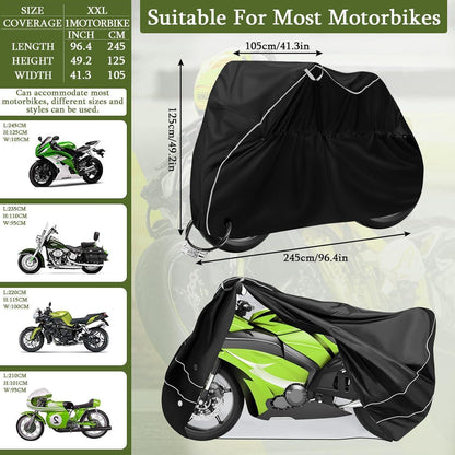 Motorrad Abdeckplane 245x105x125cm – Wasserfest & UV-Beständig